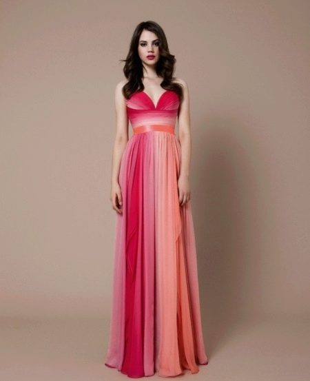 Cut-off evening dress fitted