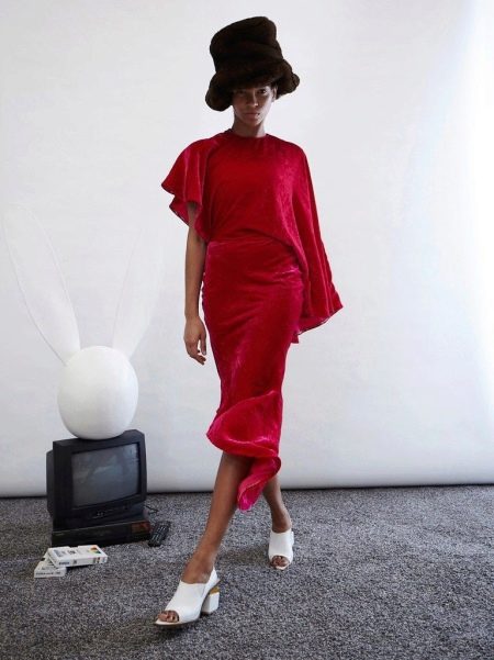 Winter dress red