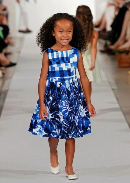 Colored dress for girls 6-8 years old