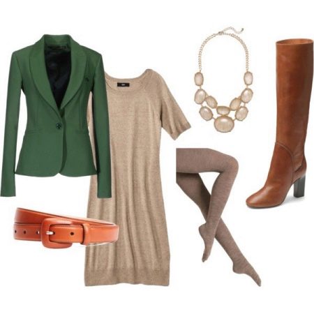 beige tights for a beige dress