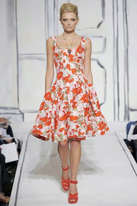 coarse calico dress from haute couture