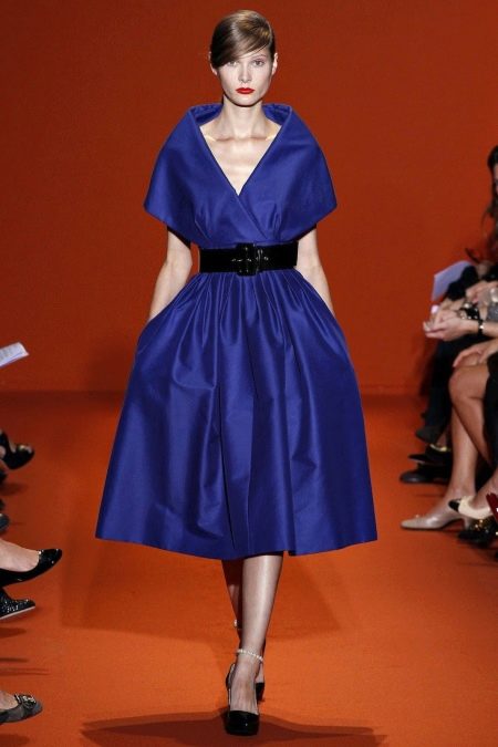 Black belt to blue dress