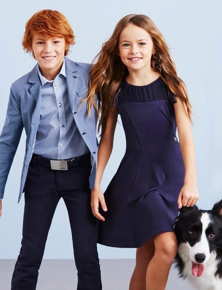 Knitted party dress for girls