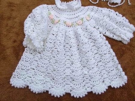 Crochet dress for christening