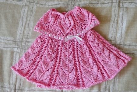 Knitted dress for girls 1 year old knitting needles