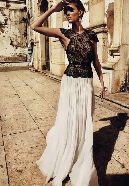 Long half-sun skirt - romantic image