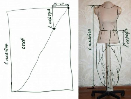 Chiffon summer dress skirt pattern