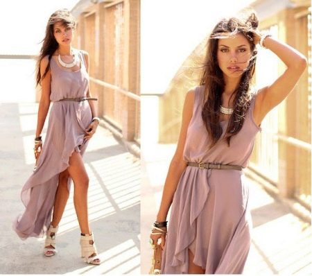 Summer dress in chiffon wrap