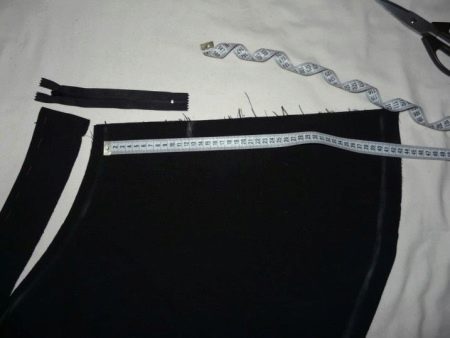 Sewing a half-sun skirt (tapered skirt) with a zipper