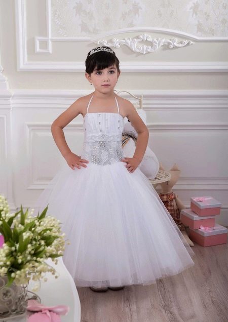 Floor-length tulle tutu dress for girls