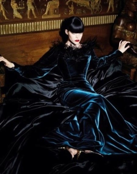 Evening velor dress