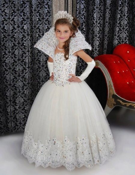 Gorgeous New Year's fluffy dress for a girl