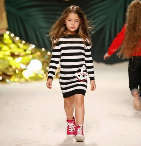 Robe d'hiver en tricot pour filles